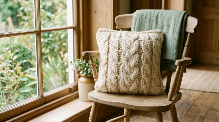 How to Make a Chunky Yarn Pillow That Survives Being Sat On